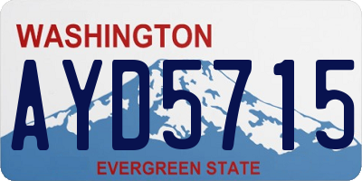 WA license plate AYD5715