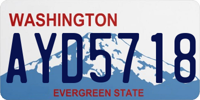 WA license plate AYD5718