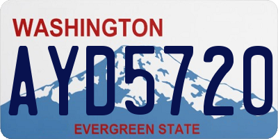WA license plate AYD5720