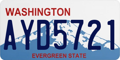 WA license plate AYD5721