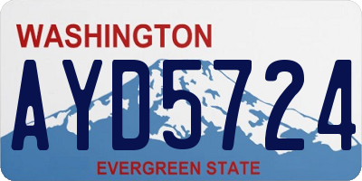 WA license plate AYD5724