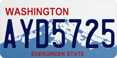 WA license plate AYD5725