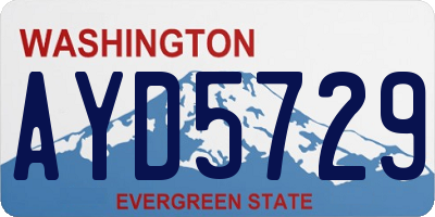 WA license plate AYD5729