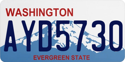 WA license plate AYD5730