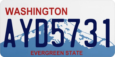 WA license plate AYD5731