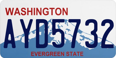WA license plate AYD5732