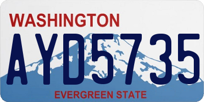 WA license plate AYD5735