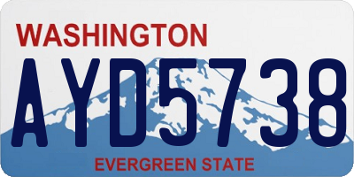 WA license plate AYD5738