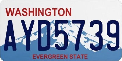 WA license plate AYD5739