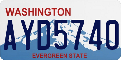 WA license plate AYD5740