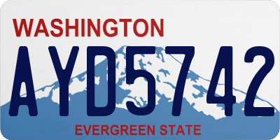 WA license plate AYD5742