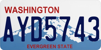 WA license plate AYD5743