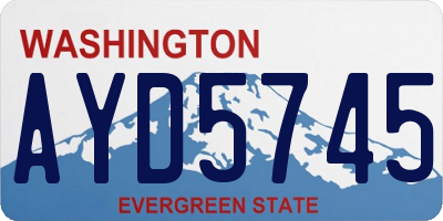 WA license plate AYD5745