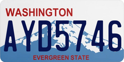 WA license plate AYD5746