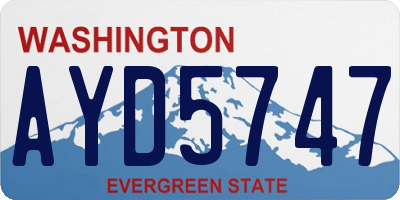 WA license plate AYD5747