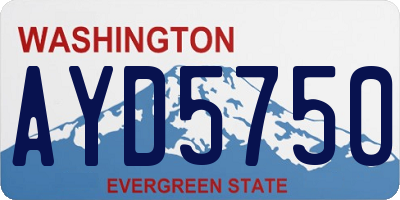 WA license plate AYD5750