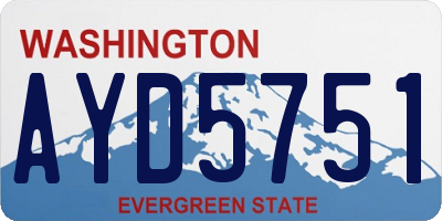 WA license plate AYD5751