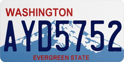 WA license plate AYD5752