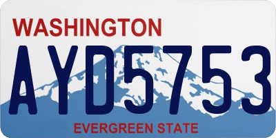 WA license plate AYD5753
