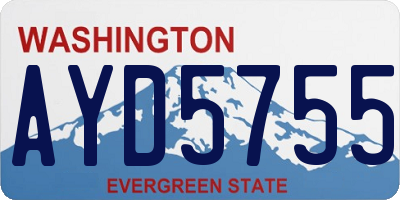 WA license plate AYD5755