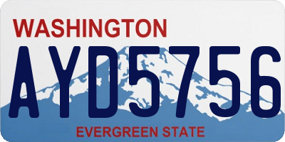 WA license plate AYD5756
