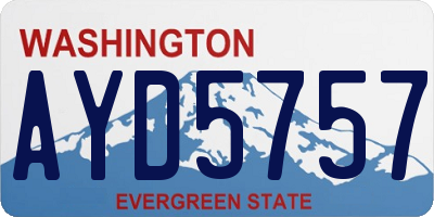 WA license plate AYD5757