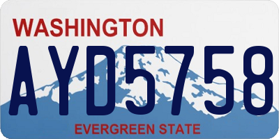 WA license plate AYD5758