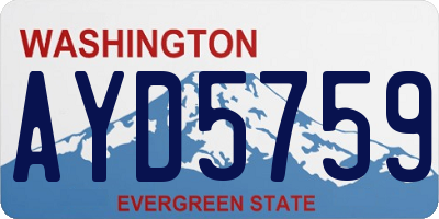 WA license plate AYD5759