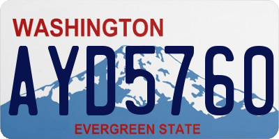 WA license plate AYD5760