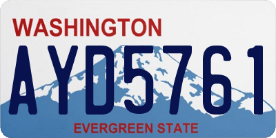 WA license plate AYD5761