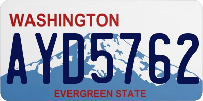 WA license plate AYD5762