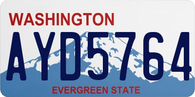 WA license plate AYD5764