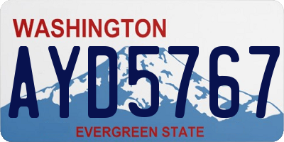 WA license plate AYD5767