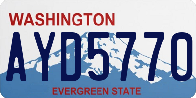 WA license plate AYD5770