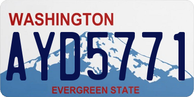 WA license plate AYD5771
