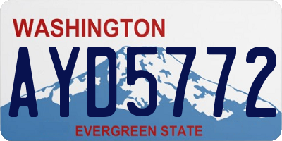 WA license plate AYD5772