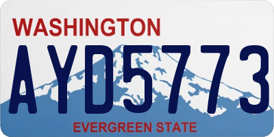 WA license plate AYD5773