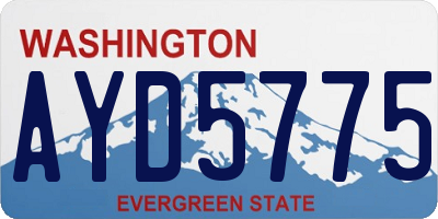 WA license plate AYD5775
