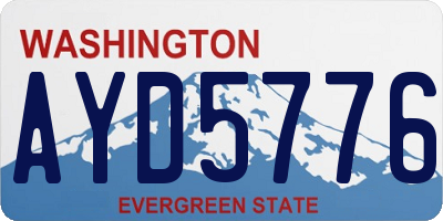 WA license plate AYD5776