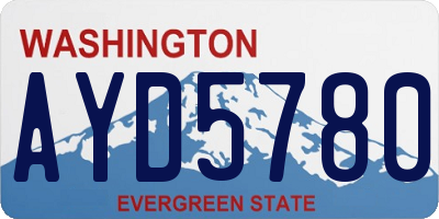 WA license plate AYD5780
