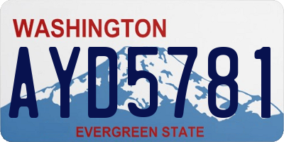 WA license plate AYD5781
