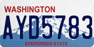 WA license plate AYD5783