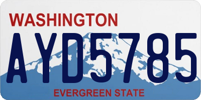 WA license plate AYD5785