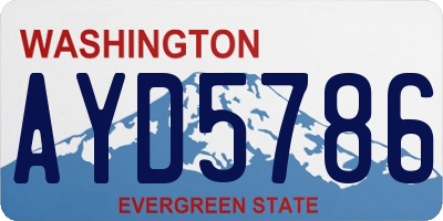 WA license plate AYD5786
