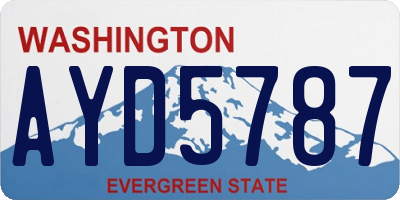 WA license plate AYD5787