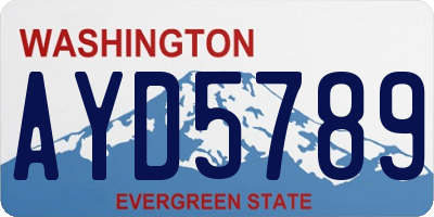 WA license plate AYD5789