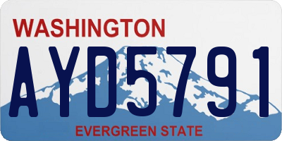 WA license plate AYD5791