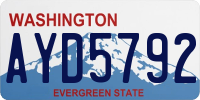 WA license plate AYD5792
