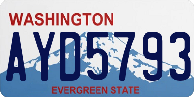WA license plate AYD5793