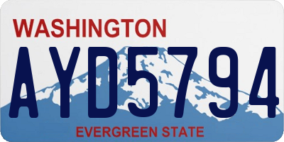 WA license plate AYD5794